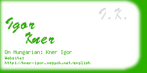 igor kner business card